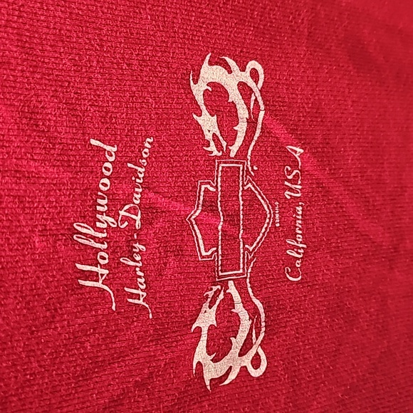 HARLEY DAVIDSON EUC sz L ribbed, lace-up scoop neck - Picture 4 of 5